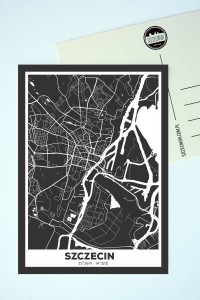 POCZTÓWKA MAPA BLACK