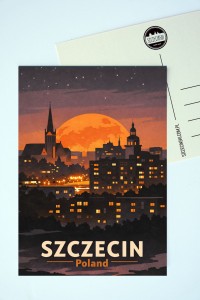 POCZTÓWKA MIASTO NOCĄ